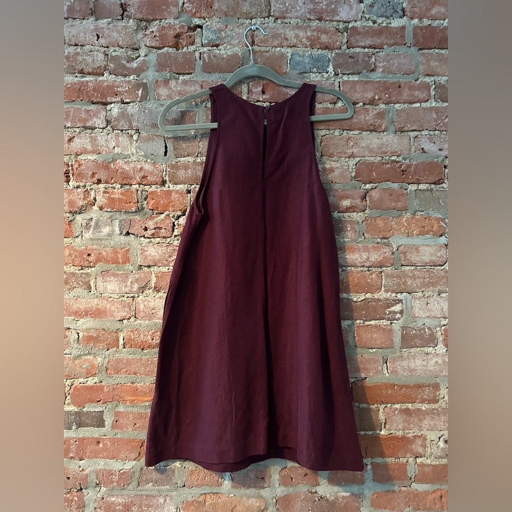 ❤️ Aritzia Wilfred linen burgundy dress size XS - Picture 3 of 3